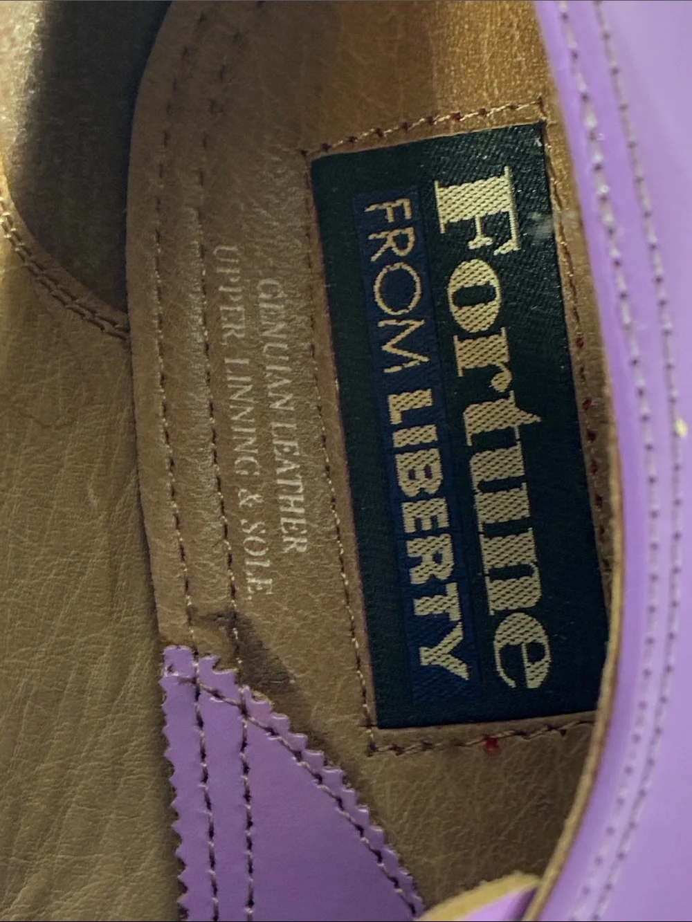 Men's Purple Leather Lace-Up Derby Shoes